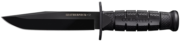 Picture of  Cold Steel Cs39lsfcz Leatherneck SF 6.75" Fixed Clip Point Plain Black Matte Powder Coat D2 Steel Blade, 5" Black Checkered Kray-Ex Handle 888151032954