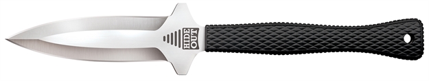 Picture of  Cold Steel Cs49nde Hide Out  3" Fixed Plain Satin Polished Japanese Aus-8A SS Blade/ Black Contoured & Checkered Kray-Ex Handle