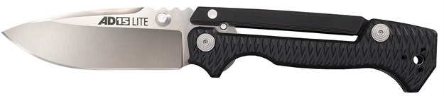 Picture of  Cold Steel Cs58sqlz Ad-15 Lite 3.50" Folding Drop Point Plain Satin Aus-10A SS Blade, 5" Black Textured Griv-Ex Handle