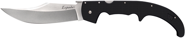 Picture of  Cold Steel Cs62mgc Espada  XL 7.50" Folding Clip Point Plain Aus-10A SS Blade/9.25" Black W/Polished Bolsters G10 Handle Includes Belt Clip 705442018636