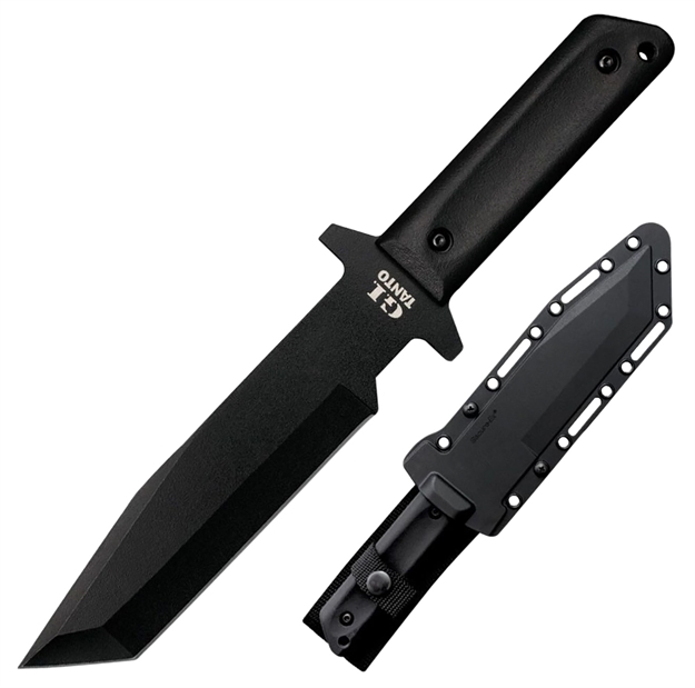 Picture of  Cold Steel Cs80pgtk G.I.  7" Fixed Tanto Plain Black Rust Resistant Finish 1055 Carbon Steel Blade/Black Polypropylene Scales Handle Includes Sheath