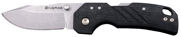 Picture of Cold Steel Csfl25dplcz Engage  2.50" Folding Clip Point Plain Satin 4116 SS Blade/4.11" Black Gfn Handle Includes Belt Clip CS-FL-25DPLCZ 888151038987