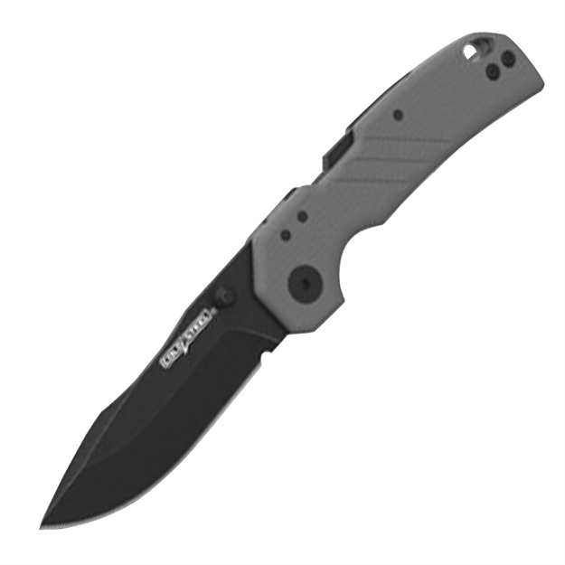Picture of Cold Steel Csfl30dpld10bgy Engage  3" Folding Drop Point Plain Black Stonewashed Aus-10A SS Blade/4.11" Gray G10 Handle Includes Belt Clip CS-FL-30DPLD-10BGY 888151039939