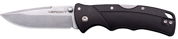 Picture of  Cold Steel Csflc3spssz Verdict  Edc 3" Tanto Plain Folding 4116 Krupp SS Blade, Black Textured Gfn Handle