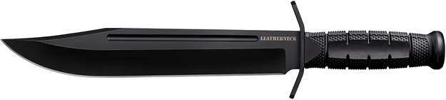 Picture of Cold Steel Csfxlthrnk Leatherneck  10.50" Fixed Bowie Plain Non-Reflective Black D2 Steel Blade/ 4.75" Black W/Curved Quillons Kray-Ex Handle CS-FX-LTHRNK