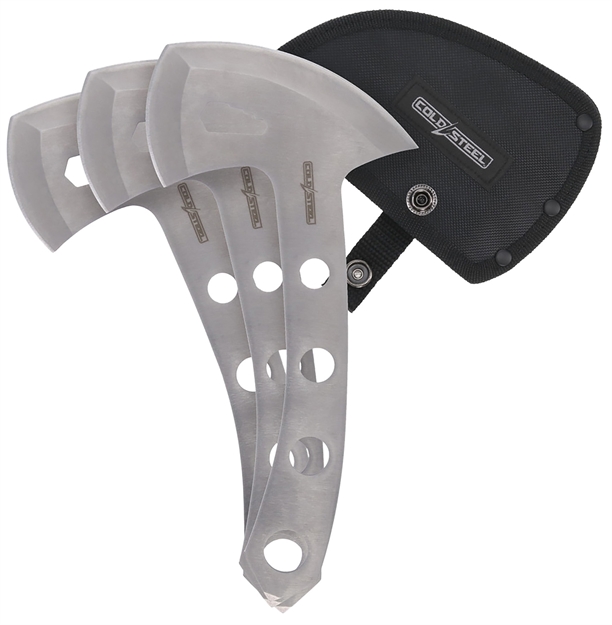 Picture of  Cold Steel Csth50ax3pk Throwing Axes  5" Plain 420 Stainless Steel Blade Set OF 3