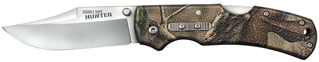 Picture of  Cold Steel Cs23jd Double Safe Hunter 3.50" Folding Plain 8Cr13mov SS Blade/Camo Gfn Handle Includes Pocket Clip 705442019374