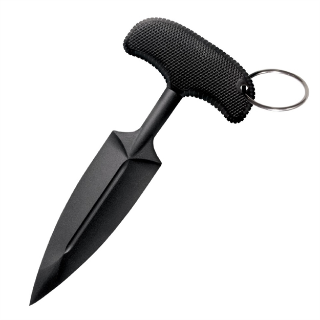 Picture of  Cold Steel Cs-92Fpa Fgx Push Blade I 3.50" Fixed Plain Black Textured Griv-Ex W/Overmold Kray-Ex Handle 705442005735