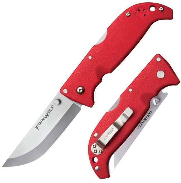 Picture of Cold Steel Fin Wolf Folder 3.5 IN Plain Red Griv-Ex Handle