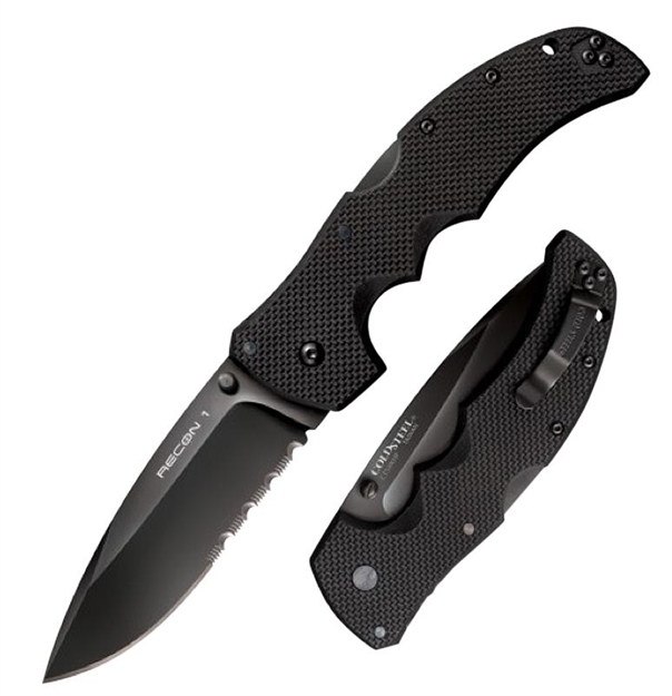 Picture of Cold Steel Folding Knife W/Partially Serrated Spear Point Blade