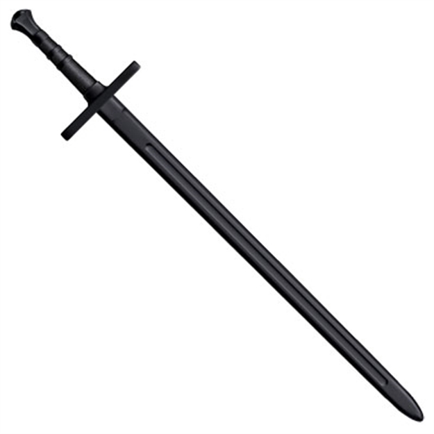 Picture of  Cold Steel Cs92bkhnh Hand & A Half Training Sword 34" Fixed Plain Black Polypropylene