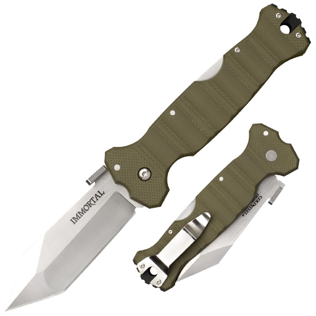 Picture of Cold Steel Immortal Folder 4.0 IN Plain OD Green G-10 Handle