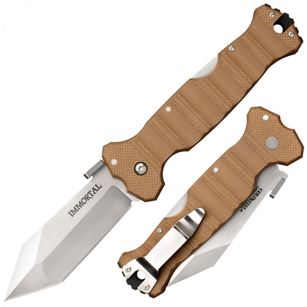 Picture of Cold Steel Immortal Folder 4.0 IN Plain Tan G-10 Handle