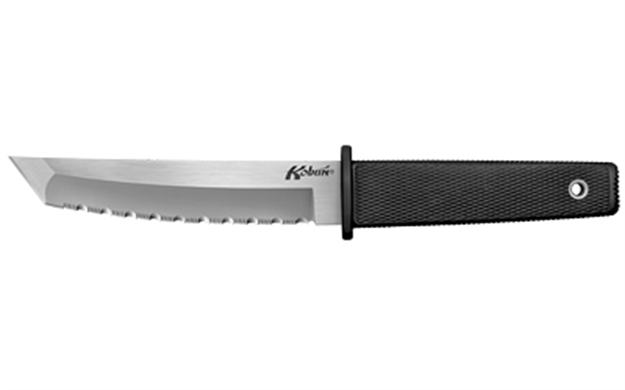 Picture of  Cold Steel Cs17ts Kobun  5.50" Fixed Tanto Serrated Aus-8A SS Blade/Black Checkered Kray-Ex Handle Includes Sheath 705442019268