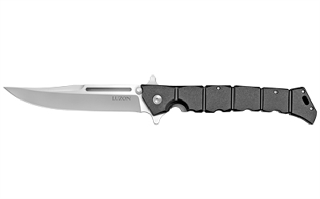 Picture of  Cold Steel Cs20nqx Luzon  Large 6" Folding Plain 8Cr13mov SS Blade/Black Gfn Handle Features Safety Switch Includes Pocket Clip