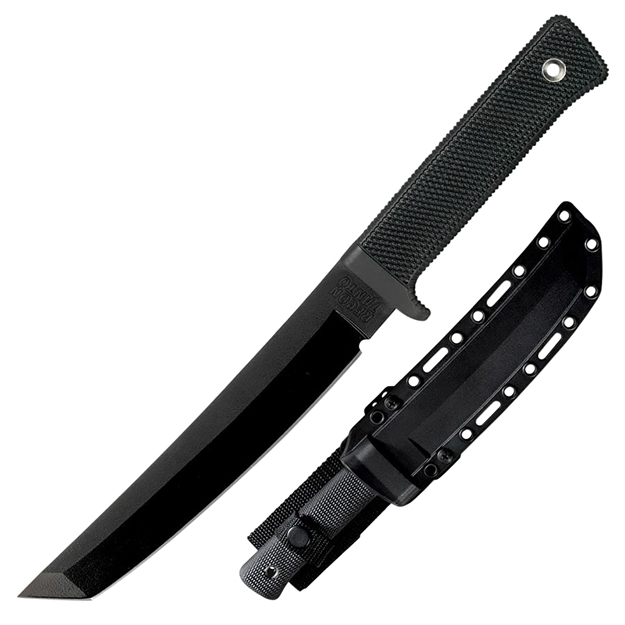 Picture of  Cold Steel Cs49lrt Recon  7" Fixed Tanto Plain Black Tuff-Ex Finish Sk-5 Steel Blade/Black Kray-Ex Handle Includes Sheath