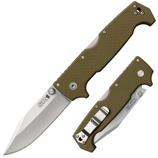 Picture of Cold Steel Sr1 Folder 4.0 IN Plain OD Green G-10 Handle 62L