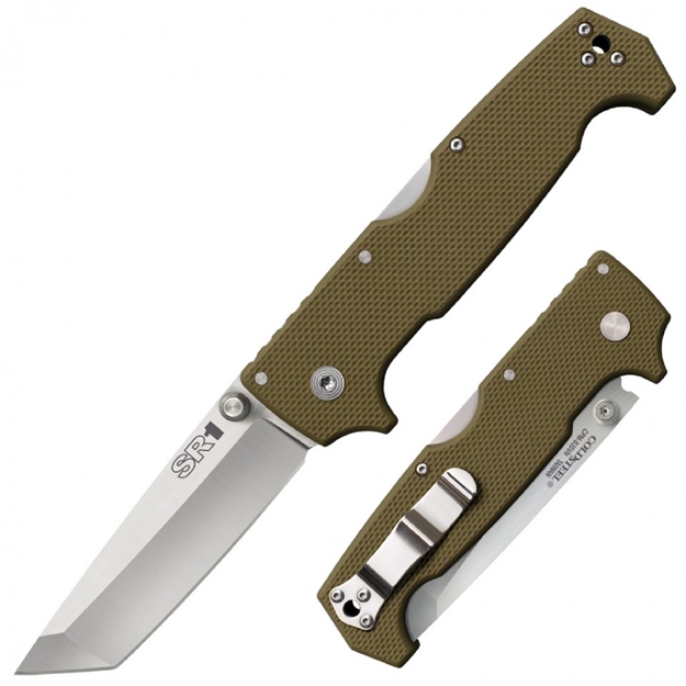 Picture of Cold Steel Sr1 Folder 4.0 IN Tanto Plain OD Green G-10 Hndl 62LA