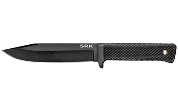 Picture of  Cold Steel Cs49lck Srk  6" Fixed Clip Point Plain Black Tuff-Ex Finish Sk-5 Steel Blade, 4.75" Black Kray-Ex Handle, Includes Sheath