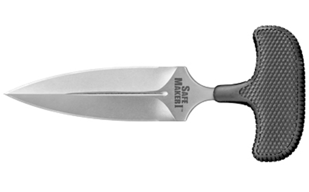 Picture of  Cold Steel Cs12dbst Safe Maker I 4.50" Fixed Spear Point Plain Stone Washed Aus-8A SS Blade/ Black Kray-Ex Handle Includes Sheath 705442016250