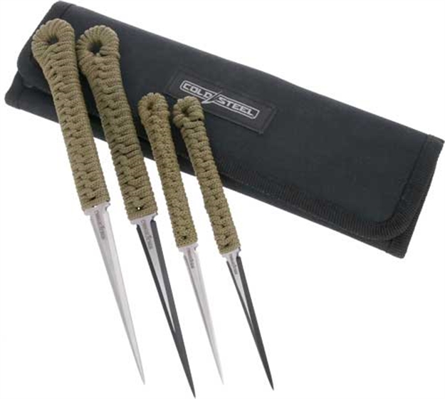 Picture of Cold Steel Steel Throwing Spikes  2- 2.5" & 2-3.5" W/Sheath CSTHSPK4PK 888151040331