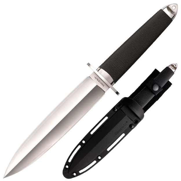 Picture of  Cold Steel Cs-35Aa San Mai Tai Pan 7.50" Fixed Spear Point Plain Vg-10 San Mai Blade/ Black Textured/Oval Kray-Ex Handle Includes Sheath 705442018032