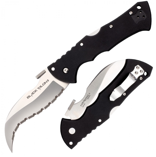 Picture of Cold Steel Talon II Folder 4.0 IN Serrated Black G-10 Handle