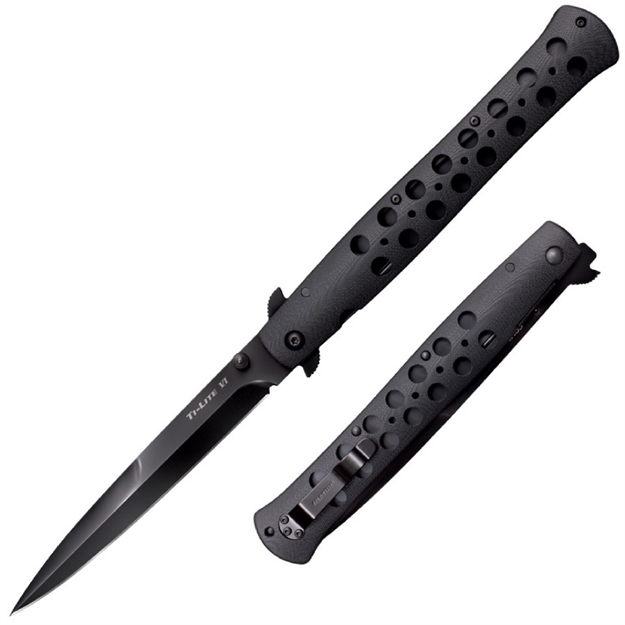Picture of Cold Steel Ti-Lite Folder 4.0 IN Black Plain Aluminum Handle 26B4