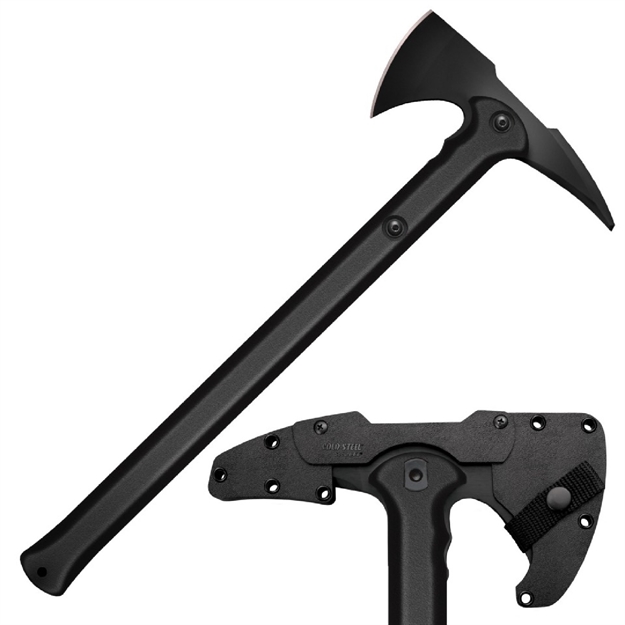 Picture of  Cold Steel Cs90ptwh War Hawk  Tomahawk W/Spike Plain 1055 Carbon Steel Blade Black Polypropylene Handle 19"
