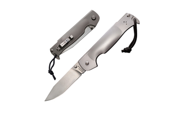 Picture of Cold Steel Cs95fb Bushman Pocket 4.50" Folding Clip Point Plain Stone Washed 4116 Stainless Steel Blade/Stone Washed 420 Stainless Steel Handle Includes Pocket Clip 95FBZ