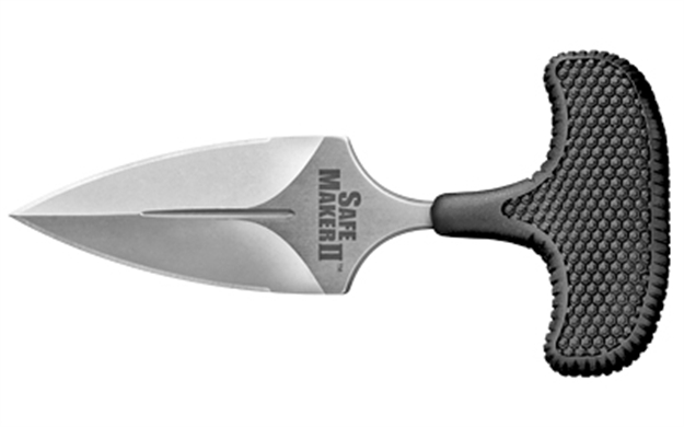 Picture of  Cold Steel Cs12dcst Safe Maker II 3.25" Fixed Spear Point Plain Stone Washed Aus-8A SS Blade/ Black Textured Kray-Ex Handle Includes Sheath 705442016267