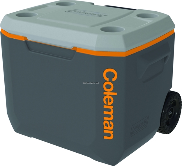 Picture of Coleman 50 Qt. Xtreme 5 Wheeled Cooler, Grey With Orange Vertical Logo, 84 Cans