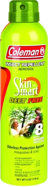 Picture of Coleman Skinsmart Insect Repellent, Odorless, Deet Free, 6Oz Aerosol