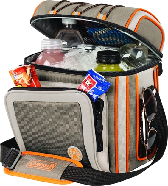 Picture of Coleman Soft Cooler 9 Can W/Removable Hard Liner Tan/Org