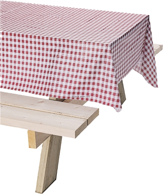 Picture of Coleman 54"X84" Vinyl Table Cloth Red/White Check