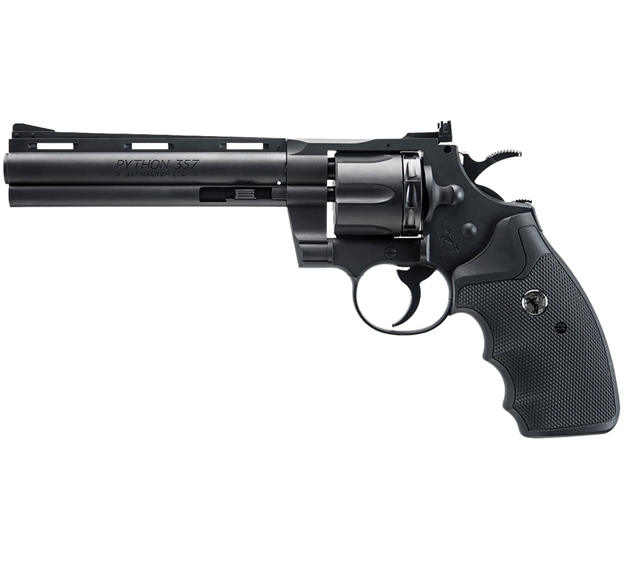 Picture of  Umarex Colt Air Guns 2254040 Colt Python BB Gun Revolver Co2 177 BB 10Rd Black Frame Black Polymer Grip 723364540400