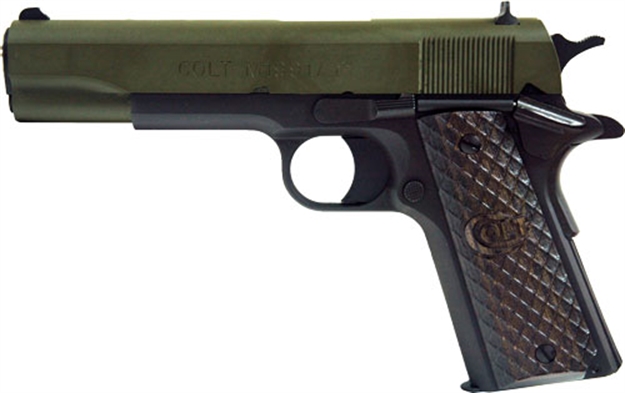 Picture of Colt 1991 45Acp 5" FS 7-Shot Blued Frame OD Green Sld(Talo)