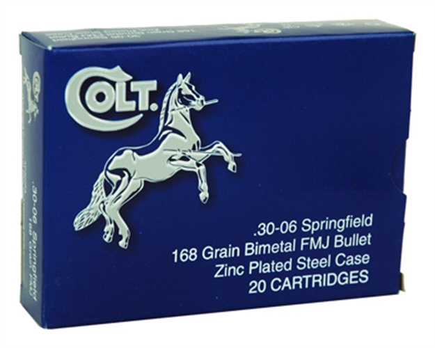 Picture of Colt Ammo .30-06 Springfield 168Gr. Fmj Zinc Plated 20-Pack