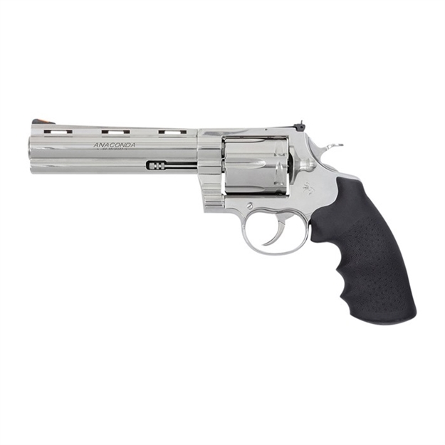 Picture of Colt Mfg Anacondasp6rts Anaconda  44 Mag 6 Shot 6" Stainless Recessed Target/Vent Rib Barrel,  Cylinder & Frame, Black Hogue Rubber W/Finger Grooves Grip ANACONDA-SP6RTS 098289005342