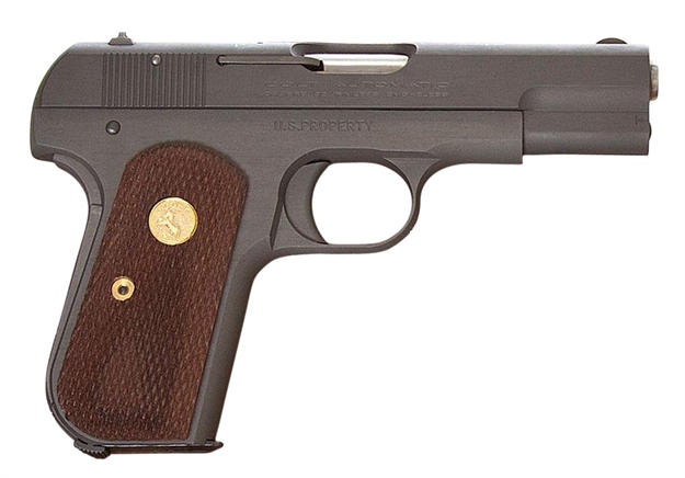 Picture of Colt BY US Armament 1903B 1903 Hammerless 
32 Automatic Colt Pistol (Acp) Single 3.75" 8+1 Walnut Grip Blued Slide