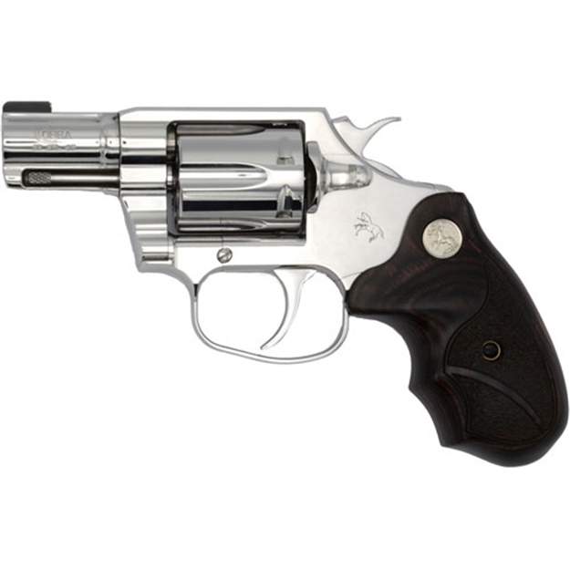 Picture of  Colt Mfg Cobrass2bb Cobra Bright 38 Special +P 6 Shot 2" Mirror Polished Stainless Steel Barrel, Cylinder Mirror & Frame, Black Hogue Rubber W/Finger Grooves Grip