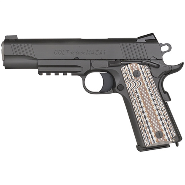 Picture of Colt Custom Govt W/Rail Black Finish G10 Grips
