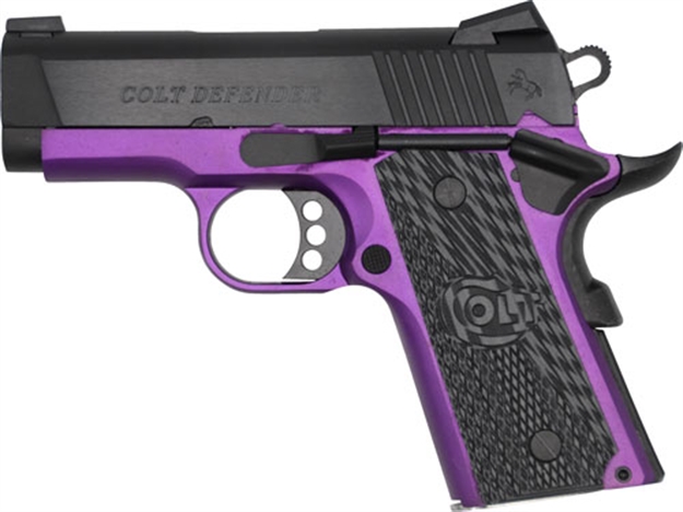 Picture of Colt Defender .45Acp 3" Fixed. Sights  7-Shot Alloy/Purple