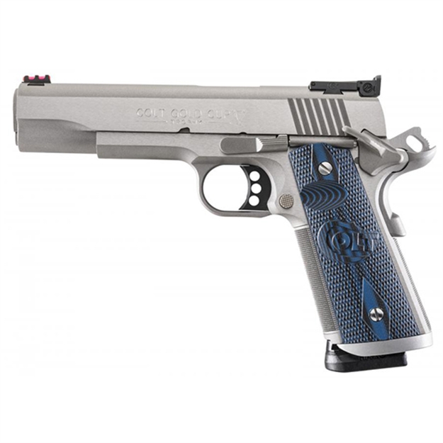 Picture of Colt Gold Cup Trophy 38 Super 5" 9Rd Stainless Blue G10 Grip O5073XE 098289112118