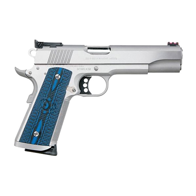 Picture of Colt Gold Cup Trophy 38 Super 5" 9Rd Stainless Blue G10 Grip O5073XE