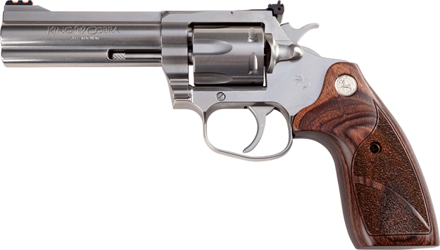 Picture of Colt Mfg Kcobrasb4ts King Cobra Target 357 Mag 6 Shot 4.25" Matte Stainless Barrel, Cylinder & Steel Frame. Altamont Wood Grip KCOBRA-SB4TS