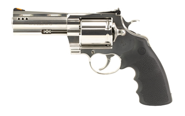 Picture of Colt Mfg Kodiaksp4rts Kodiak  44 Mag 6Rd 4.25" Polished Ported Vent Rib Barrel & Cylinder, Recessed Target Crown Muzzle, Polished Stainless Steel Frame, Black Hogue Overmolded Grip, Exposed Hammer KODIAK-SP4RTS 098289005472