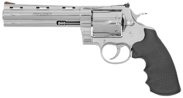 Picture of  Colt Mfg Anacondasp6rft Anaconda Target 44 Mag 6Rd 6" Stainless Vent Rib Barrel, Cylinder & Stainless Stainless Steel Frame, Black Rubber Grip 098289005427