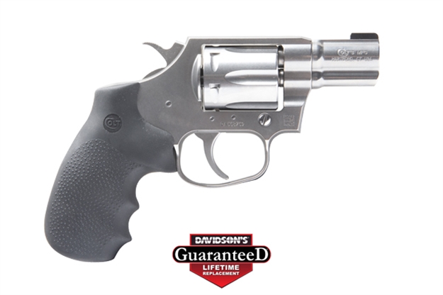 Picture of Colt Mfg Cobrasb2bb Cobra  38 Special 6 Shot 2" Brushed Stainless Steel Barrel & Cylinder,  Matte Stainless  Frame, Black Hogue Rubber W/Finger Grooves Grip COBRA-SB2BB 098289007193