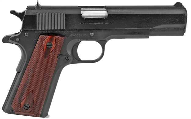 Picture of  Colt Mfg O1911c38 1911 Government 38 Super 9+1 5" Blued National Match Barrel, Serrated Steel Slide & Frame W/Beavertail, Black Cherry Checkered G10 Grip 098289112231